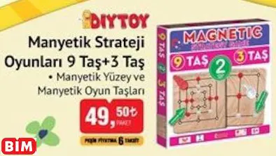 DIYTOY MANYETİK STRATEJİ OYUNLARI 9 TAŞ+3 TAŞ